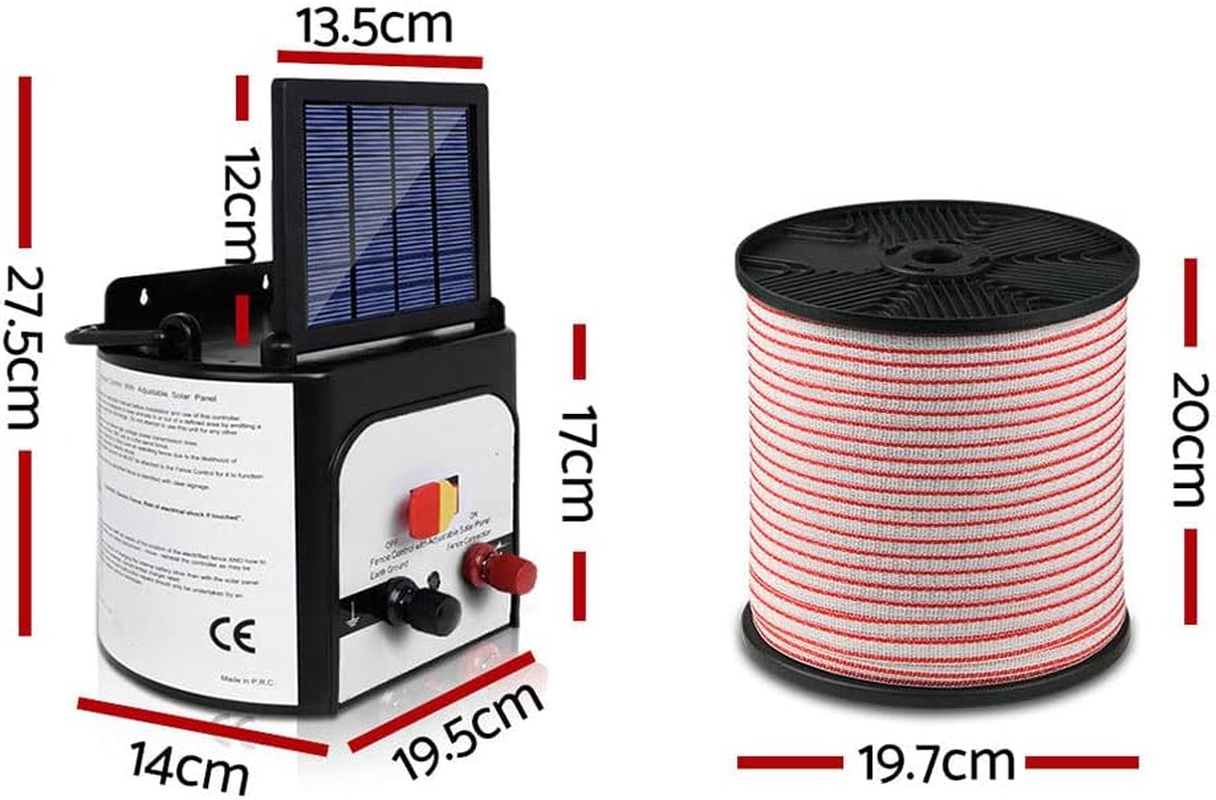 GIANTZ Fence Energiser 8Km Solar Energizer Charger Electric Wire, Fencing Equipment, 0.3J image number 5
