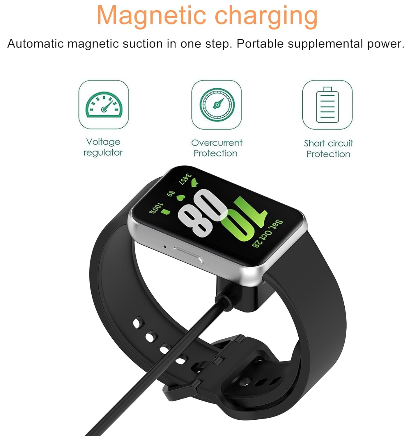 USTIYA USB-C Charger Smartwatch for Samsung Galaxy Fit 3 SM-R390 Adaptador Replacement USB Adapter Cables Band Charging Accesorios image number 1