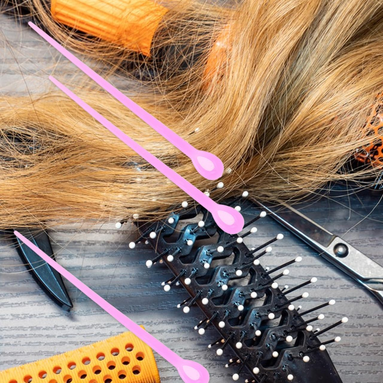 VICASKY Pack of 180 Curlers, Spiral Curls, Accessories, Needles, Perm Needles, Reusable Hair Styling, Plastic, Secure Attachment, DIY Curls, Perm, Random Colour, 7.5 Inches image number 4