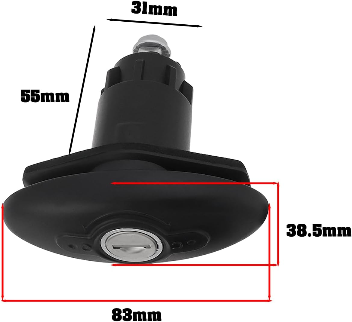 Emagtech 1 Set Caravan Cabin Door Lock with 2 Keys Suitable for 35Mm Door Thickness RV Door Lock with Baggage Locker for Travel Trailers image number 1