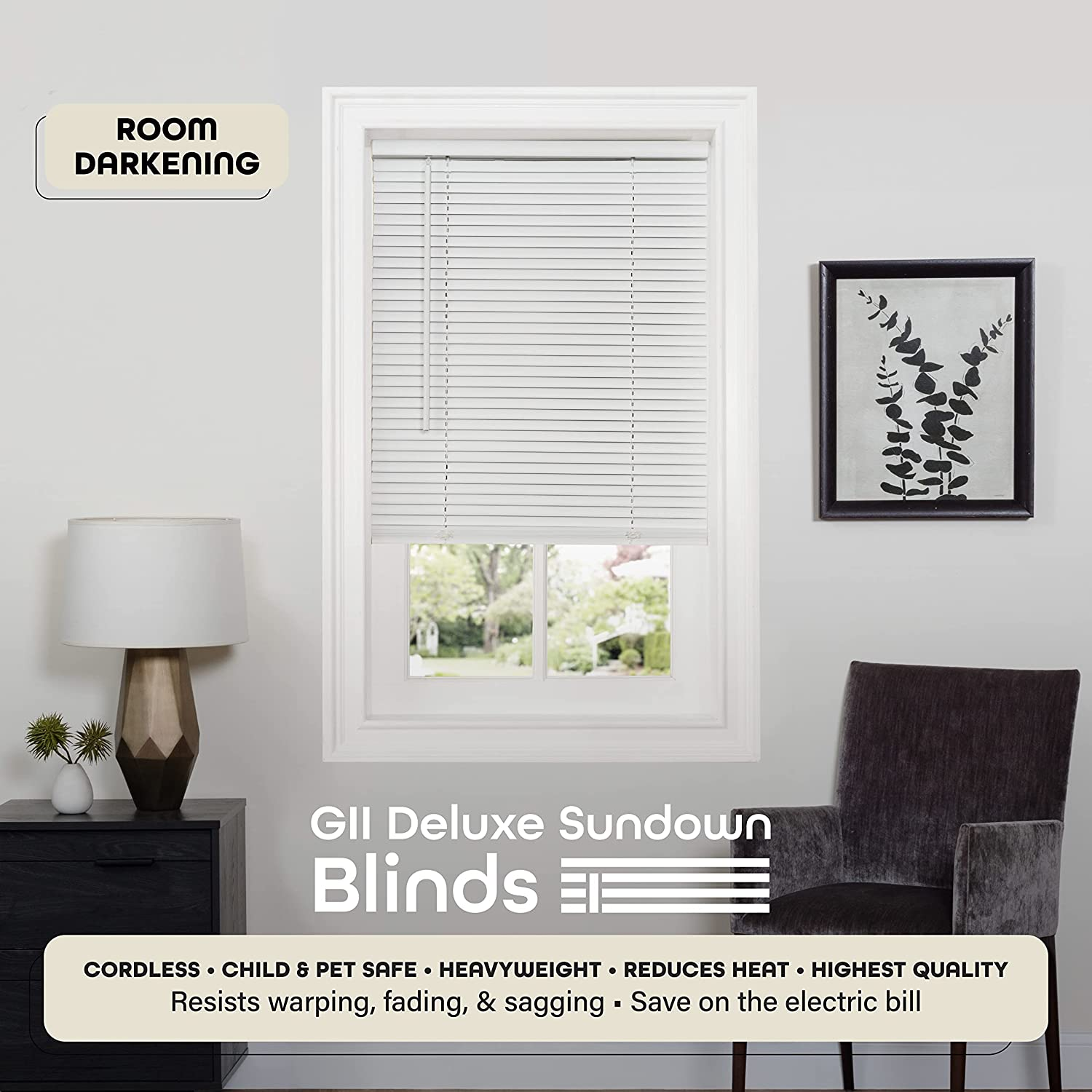 Achim Home Furnishings DSG231WH06 Deluxe Sundown G2 Cordless Blinds, 31" X 64", White image number 5