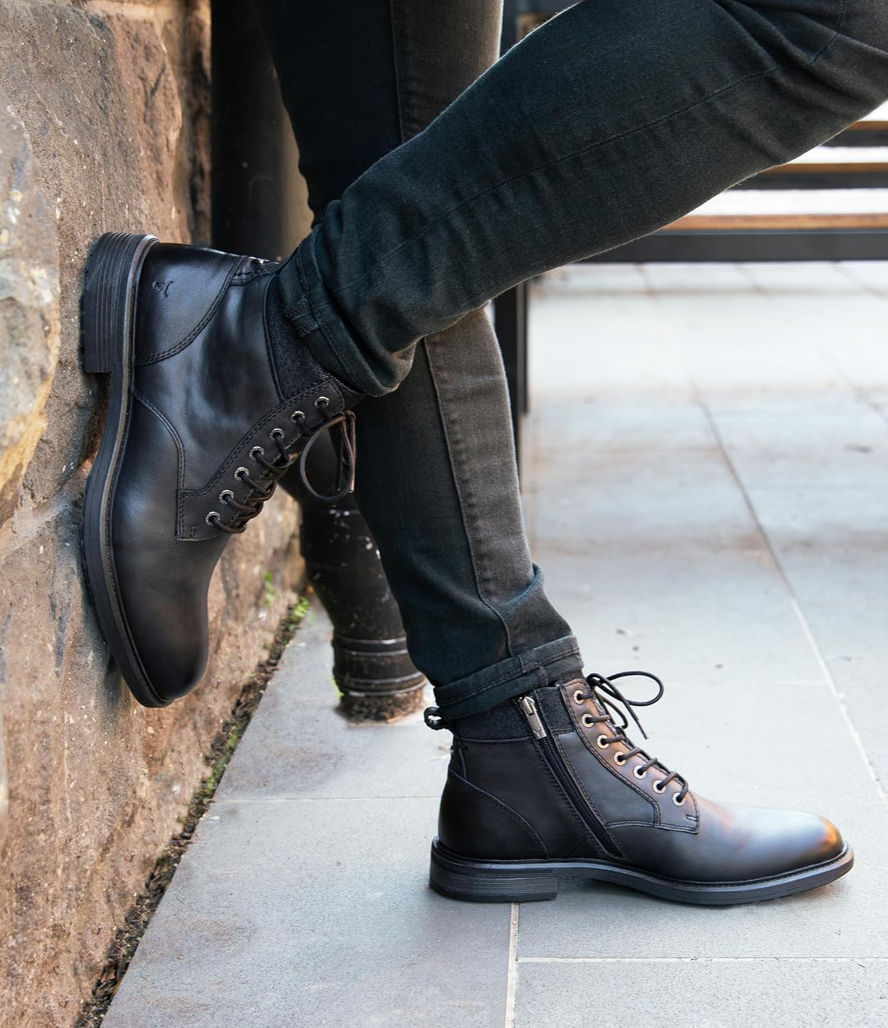 Windsorsmith Mens Leather Chelsea Chukka Ankle Boots - Beau image number 2