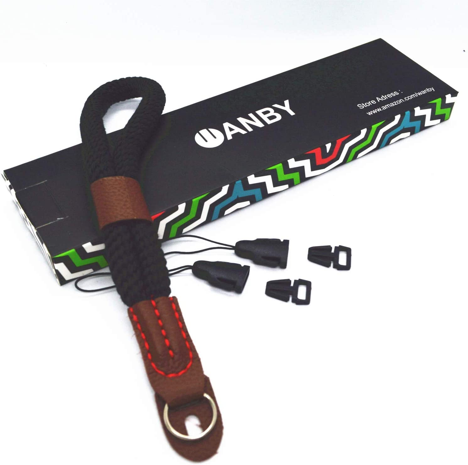 WANBY Camera Soft Cotton Hand Wrist Strap with Quick Release Buckles Camcorder Comfort Antislip Security Wrist Strap for Women Men All DSLR Universal SLR Cameras (Black) - Black image number 5