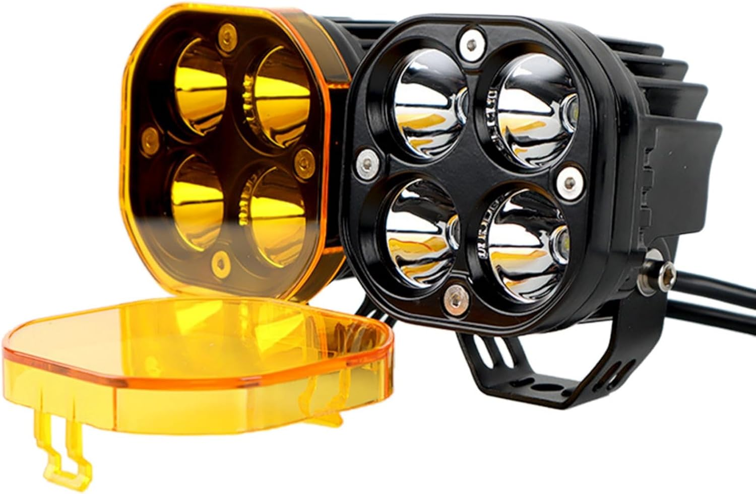 LED Light Pods, Offroad Work Lights 50W 6000LM 9V 32V IP67 2 Pcs, Focused Spot Beam Light Bar Spotlight Fog Lights, for Car off Road Boat Truck 4X4 SUV ATV Tractors Excavator Motorcycle Pickup (Clear)