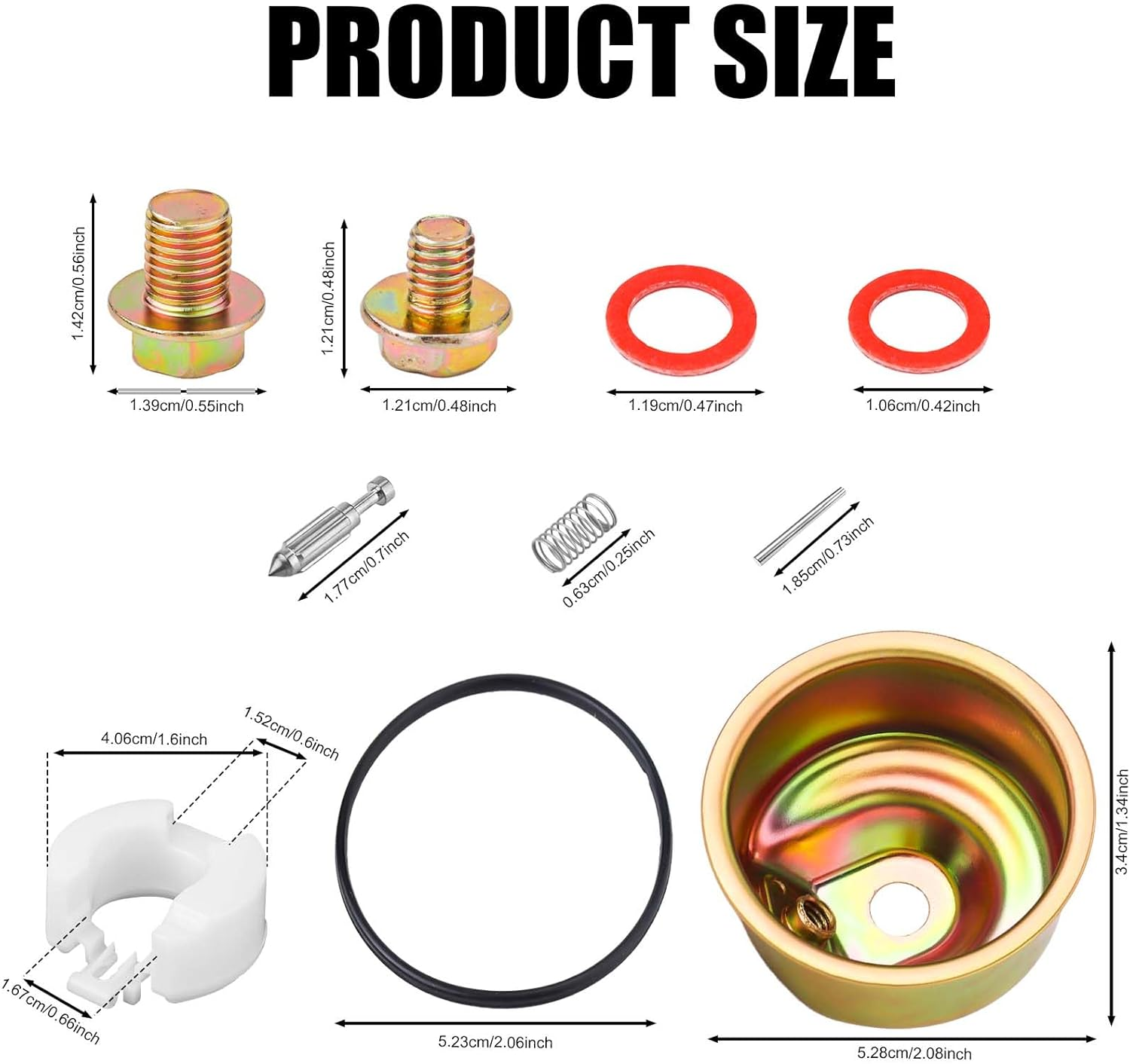 GX120 Carburetor Rebuild Kit for Honda GX120 GX160 GX200 GXV120 GXV140 GXV160, Carburetor Chamber Float Bowl Needle Spring Seal Pin Gasket image number 4