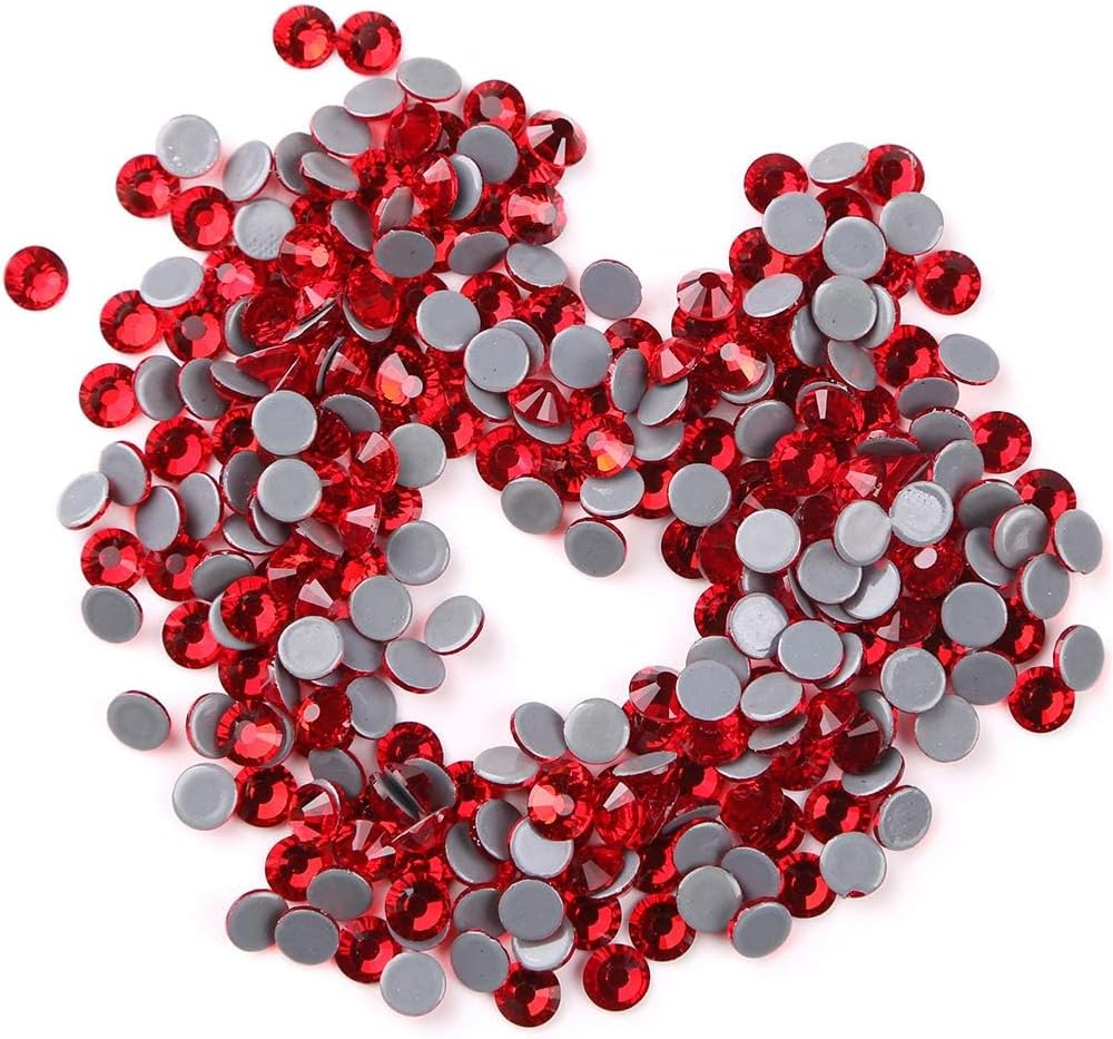 Starglwam SS30 6.5MM Hotfix Crystals Glass Rhinestone, Flatback Hot Fix round Gems Crystal Stones for Clothes Crafts (Siam/Red, 288 Pieces) image number 4