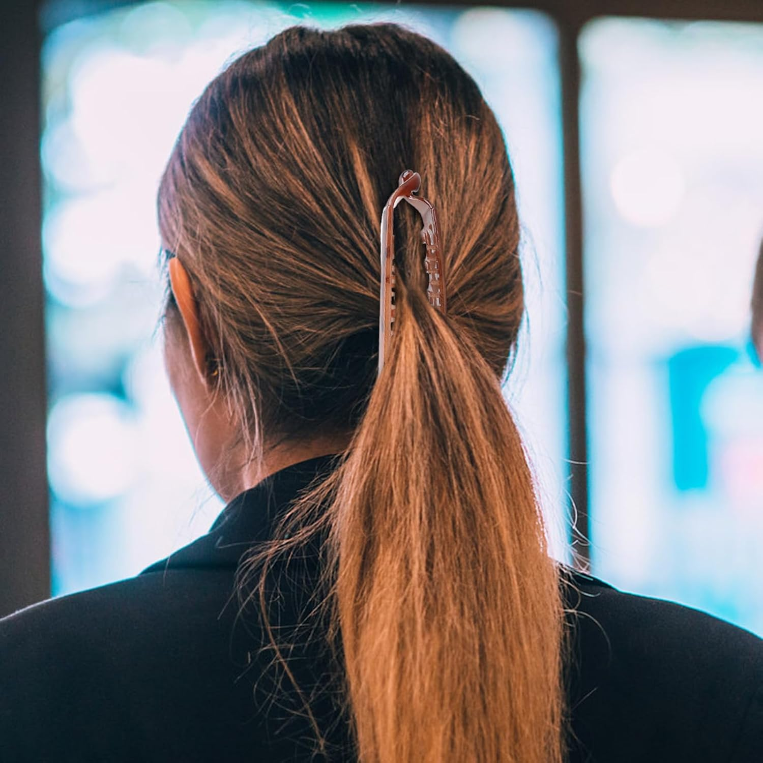 Pack of 4 Large Banana Hair Clips Vintage Ponytail Hair Clip Non-Slip Leopard Hair Clips for Women Girls Thick Medium Hair 4 Colours Hair Clips Women'S Large image number 3