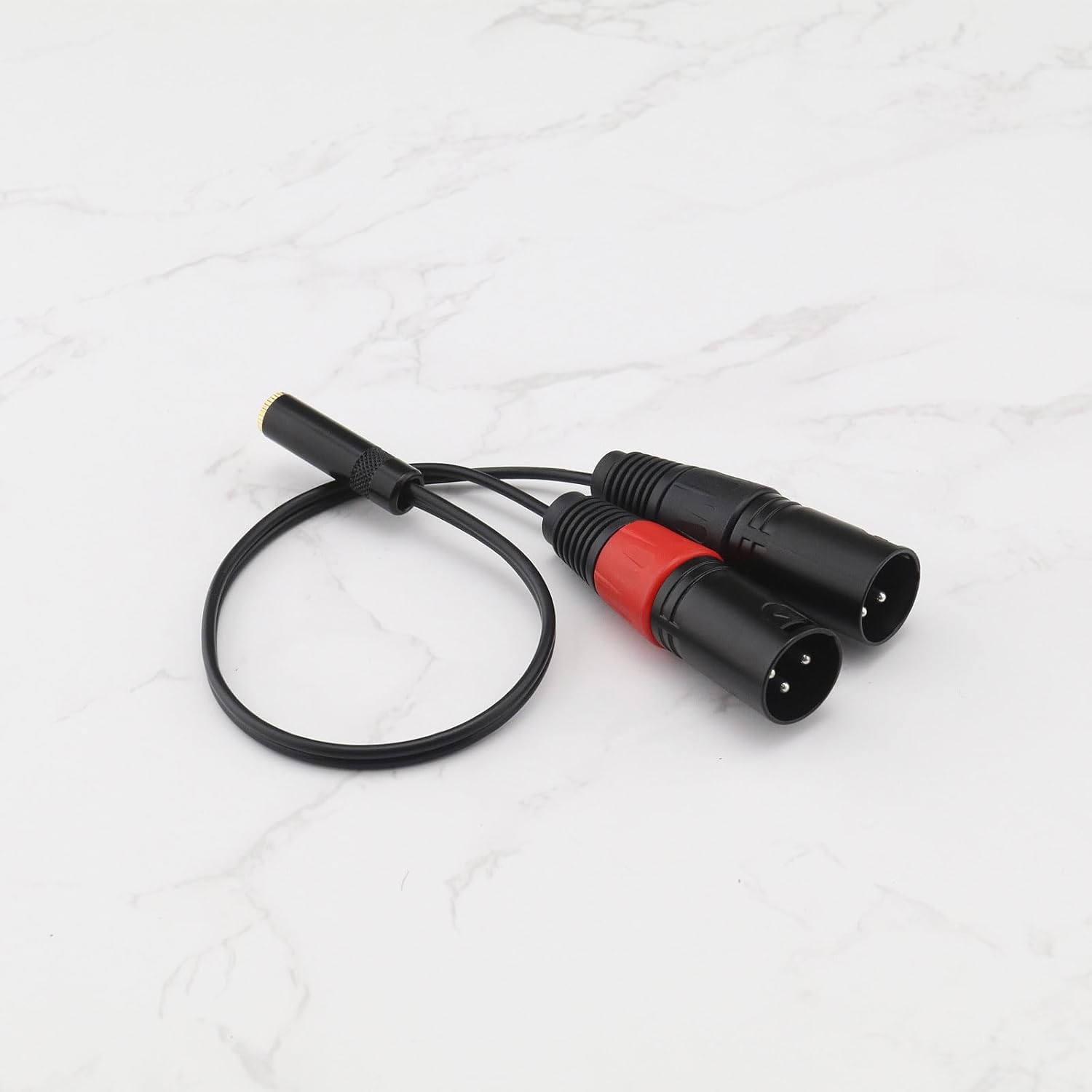 VGOL 3.5Mm 1/8 Inch Female to Dual XLR Male Microphone Cable Balanced 3.5Mm to 3Pin Dual XLR Male Stereo Short Cord for Computers/Mp3/Dvd/Tv/Radios 33.5Cm image number 4