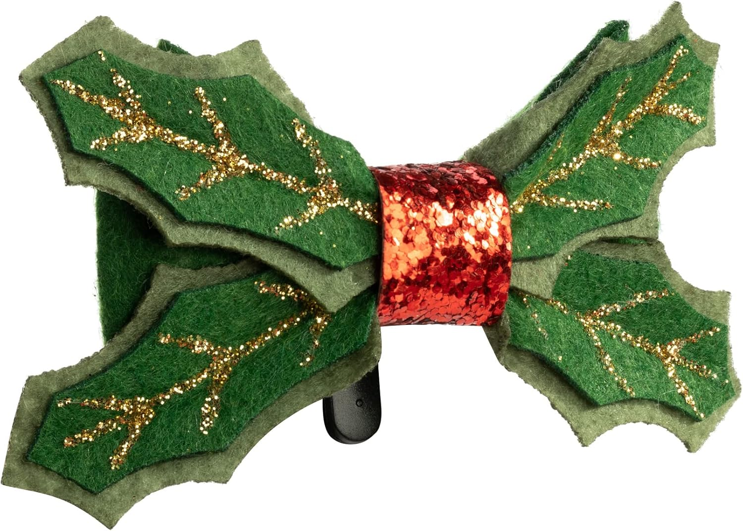 DEMDACO Green and Red Holly Berry One Size Fts Most Polyester Fashion Christmas Hair Clip Accessory image number 3