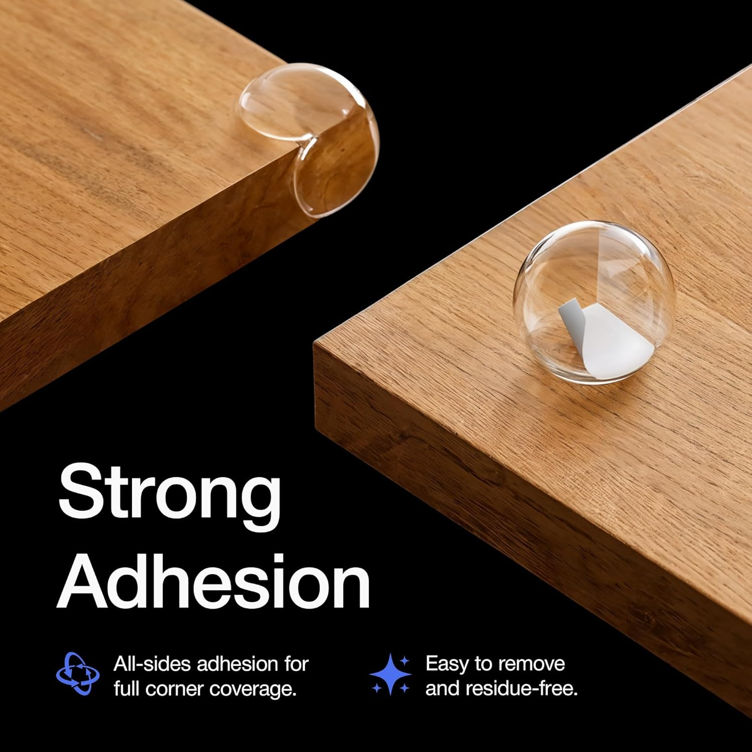 10-Pack Clear Furniture Corner Protectors - Baby Proof Edge Safety Bumpers & Cushion Guards for Sharp Table Edges image number 1