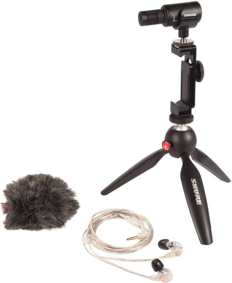 Shure Portable Videography Bundle with SE215 Earphones and MV88+ Video Kit Including Digital Stereo Condenser Microphone image number 2