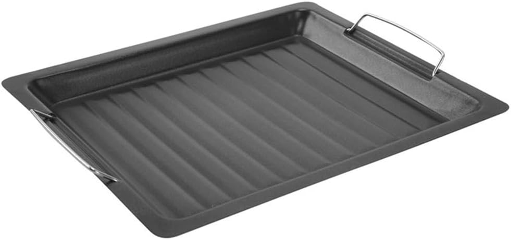 Nonstick Square Grill Pan, Stainless Steel Barbecue Pan, Grilling Frying Plate Formeats Steak Fish and Vegetables