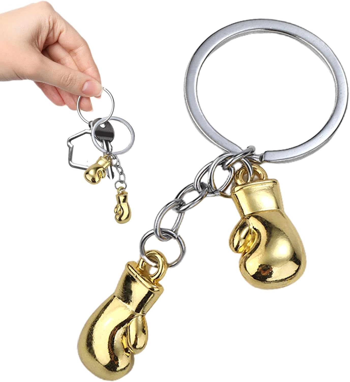 Shurzzesj Punching Glove Keychain, Metal Keychain for Backpacks | Multipurpose Metal Keychain, Fashion Decorative Keychain, Creative Cellphone Favors, Bag