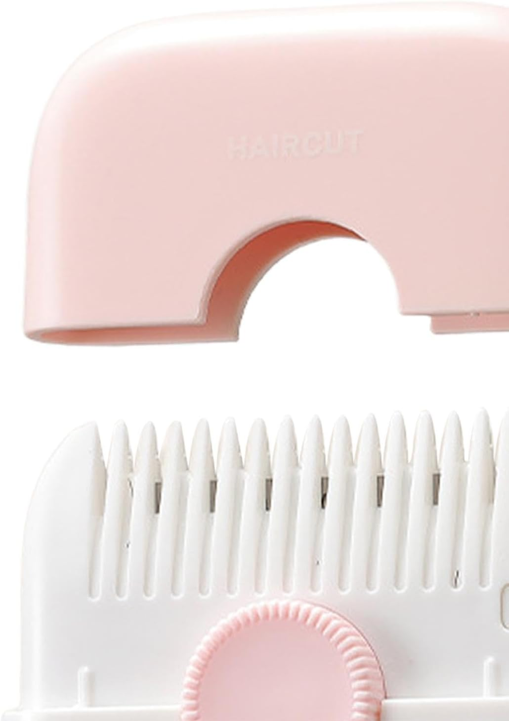 Hair Cutting Comb Mini Hair Fringe Cutter Portable Travel Size Convenient 2 in 1 Hand Tools Cutting Accessories, Pink image number 2