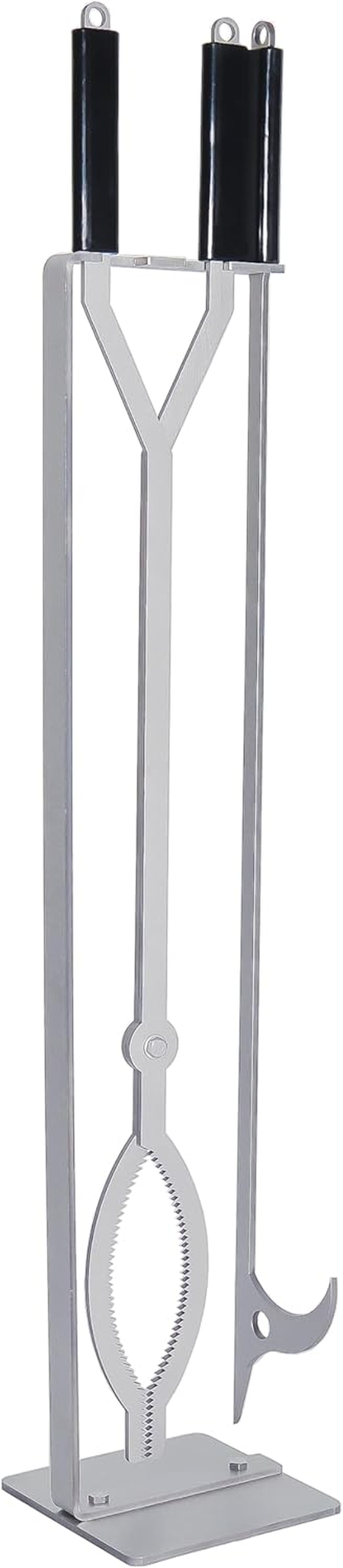 40" Fire Tongs Firewood Grabbers, Stainless Steel Large Fire Pit Tool Indoor Fireplace Outdoor Bonfire Campfire Backyard Deck Camping Log Grabbers Tool