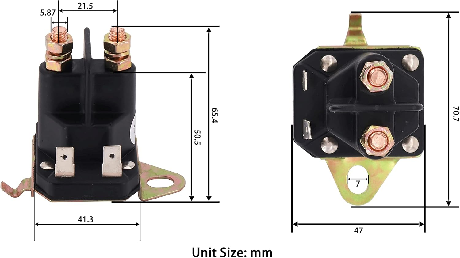 DVPARTS 12 Volt Starter Solenoid 725-06153A for Cub Cadet CUB Cadet Z Force RZT LGT LGTX GT GSE LTX LX GS GSX image number 4