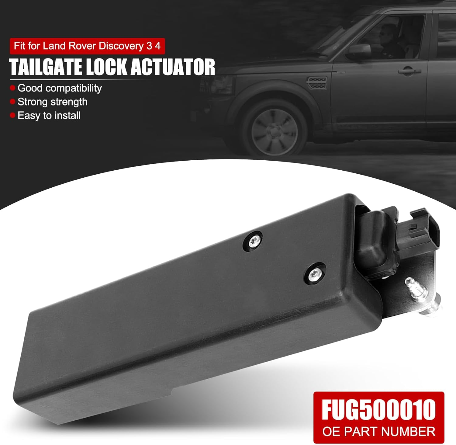 EVTSCAN FUG500010 Tailgate Lock Actuator Replacement for LR3 LR4 SUV, Plug and Play Electric Lock Actuator for Car Rear Tailgate Lock