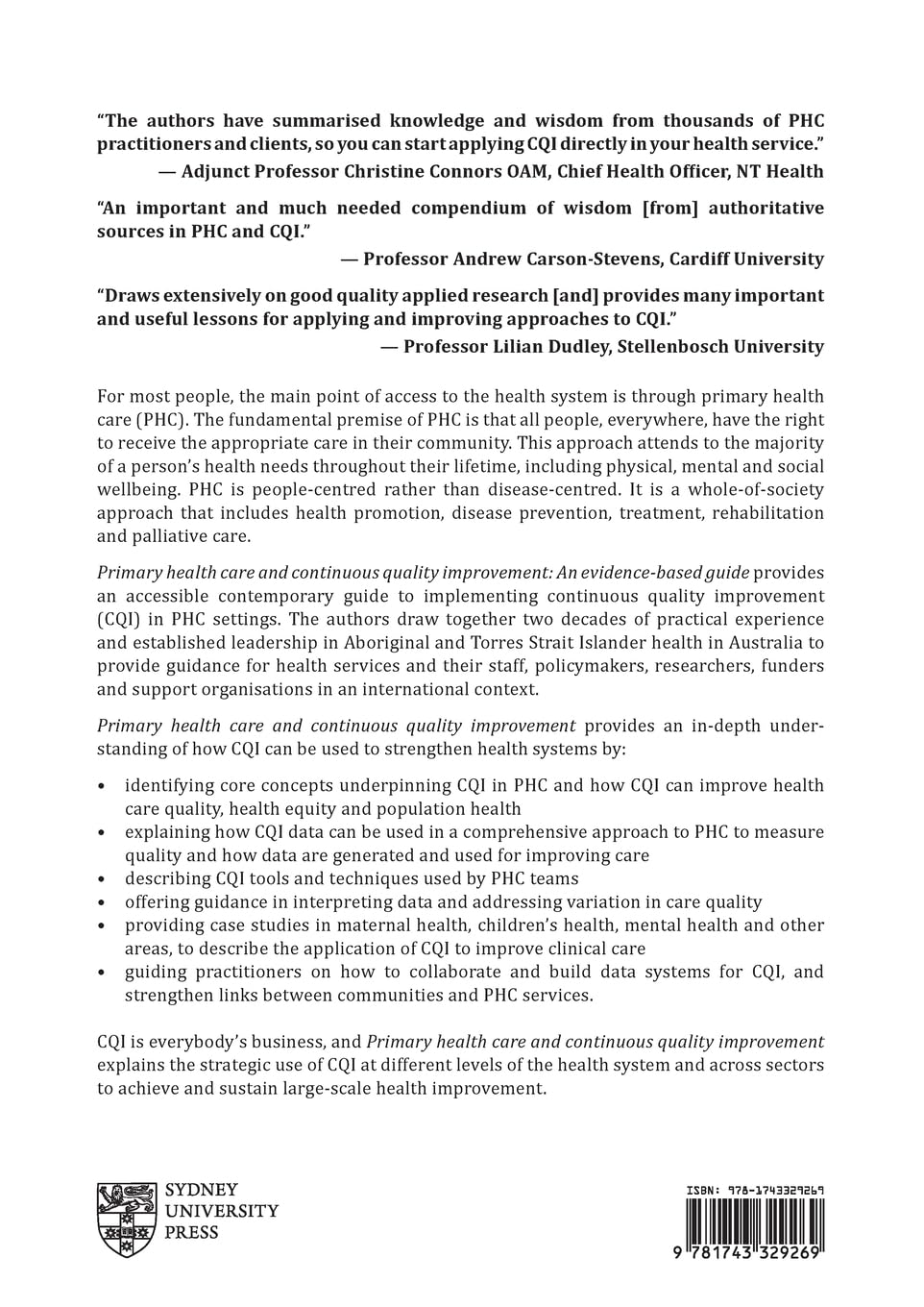 Primary Health Care and Continuous Quality Improvement: an Evidence-Based Guide