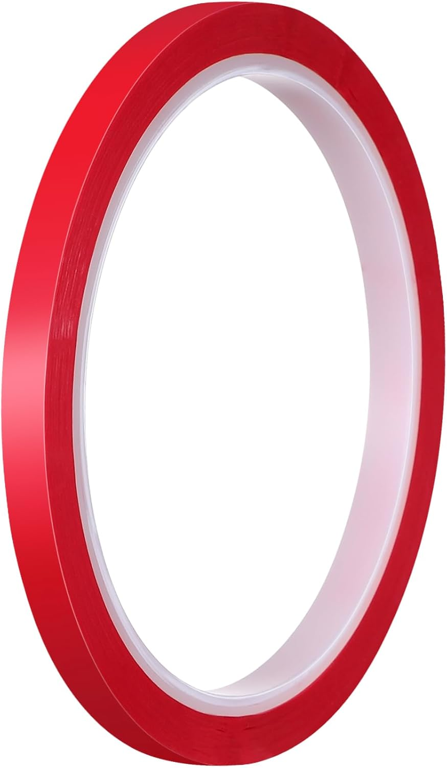 Automotive Decorative Tape 6Mm X 33M Red Vinyl Paint Tape Strong Adhesive Trim Roll for Car Molding and Electrical Insulation Use image number 4