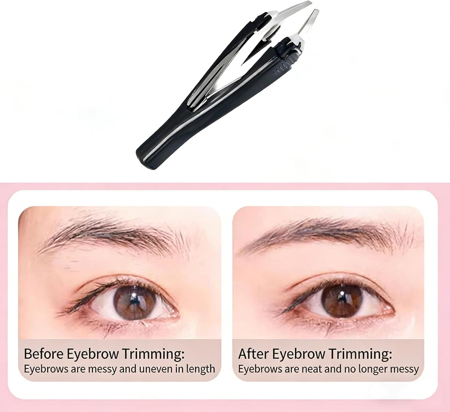 Yxvyxymyxxg Professional Eyebrow Tweezer, 1 PCS Stainless Steel Precision Slant Tip Tweezer &mdash; for Facial Hair Brow Shaping/Ingrown Hair Removal, Black image number 1