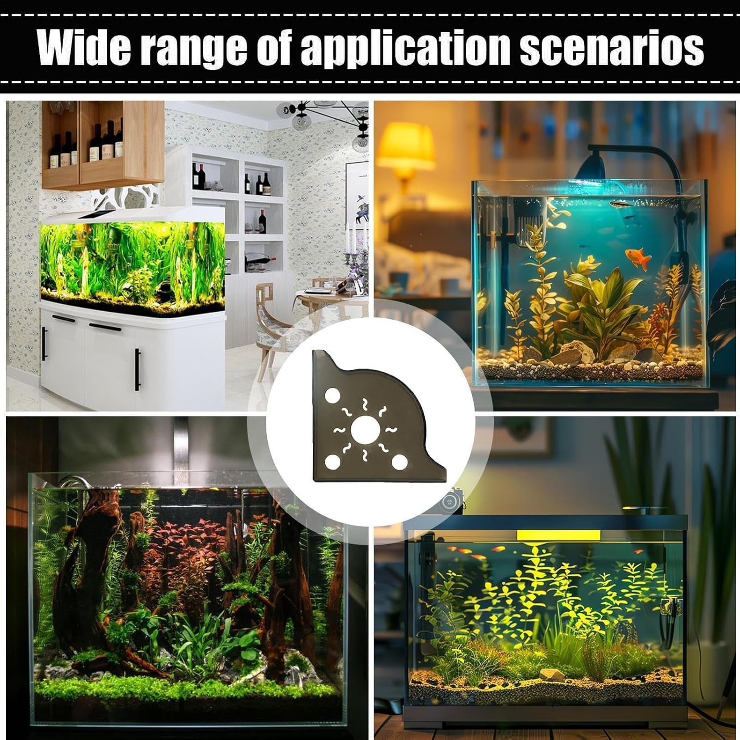 Bvizyelck Aquarium Corner Plant Holder - Modern Multi-Functional,Fish Tank Top Corner Shelf,For Balcony Meeting Room Living Room Bedroom Pet Lovers Urban Dwellers image number 6