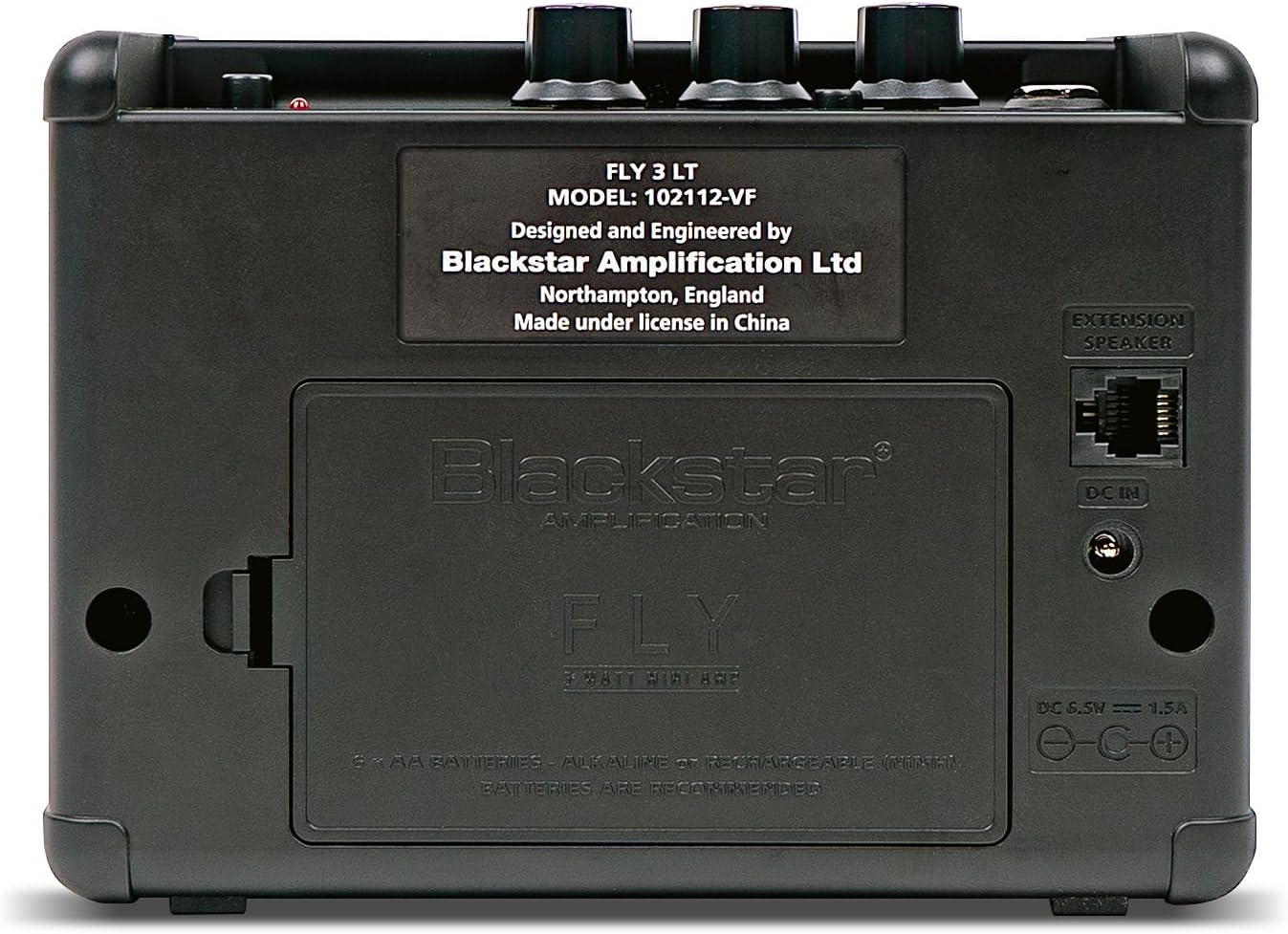 Blackstar Fly 3 LT Black Portable Battery Powered Mini Electric Guitar Combo Amp MP3 Line in & Headphone Line Out Black image number 4