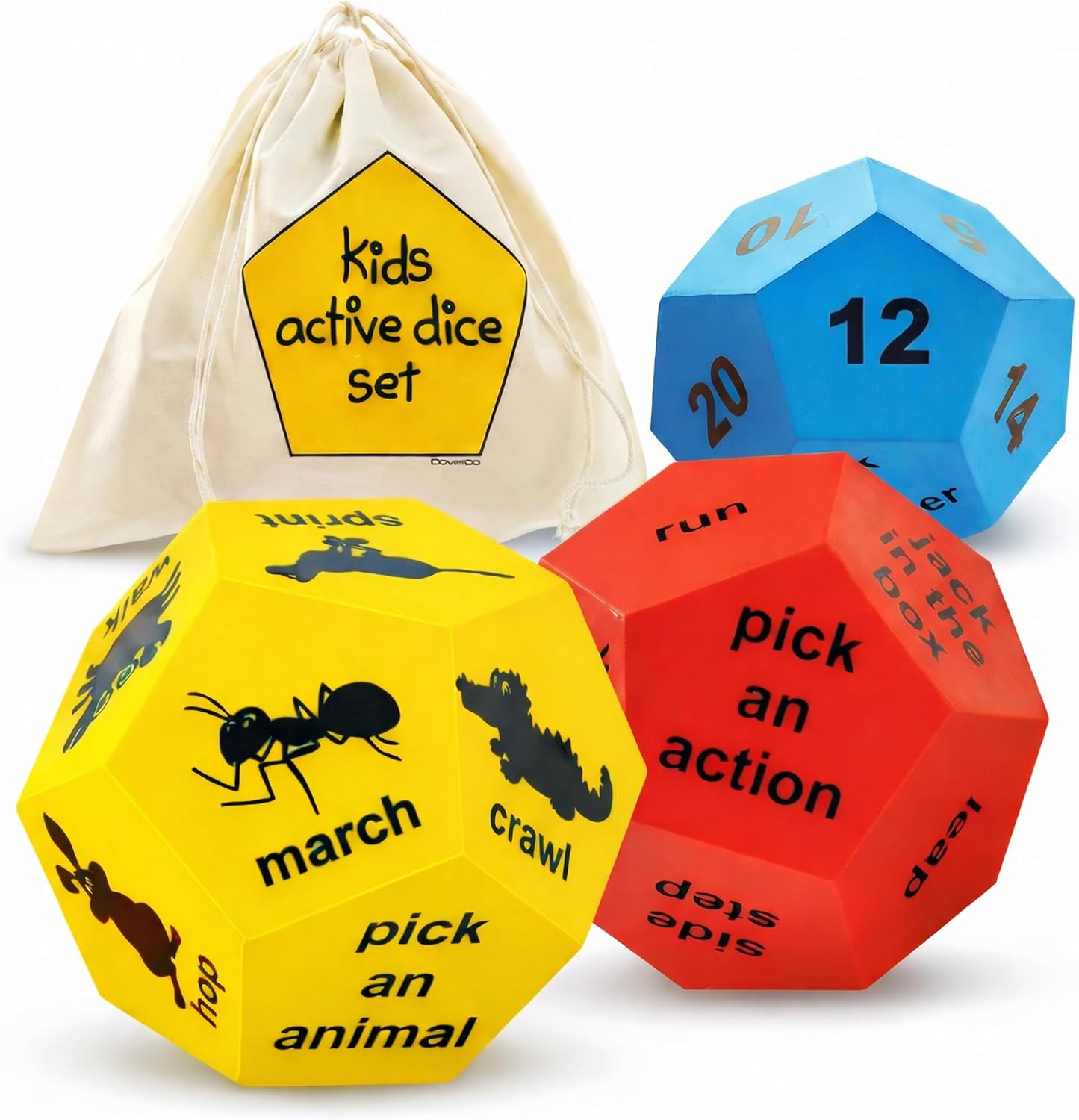 Exercise Dice for Kids, Outdoor Play Equipment, Indoor Movement Games Dice & Outdoor Activities, Kids Fitness & Active Toys for Childcare, Preschool, Kindergarten & School image number 3
