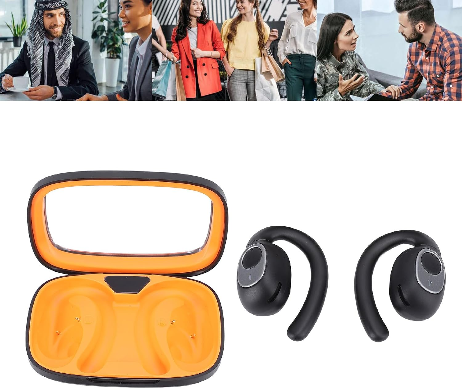 XUMIUZIY Language Translator Earbud, Real Time Translator Headset with 4 Modes, Ergonomic Hi Fi Stereo Sound 80 Languages and 14 Voice Translations for Travel Business image number 3