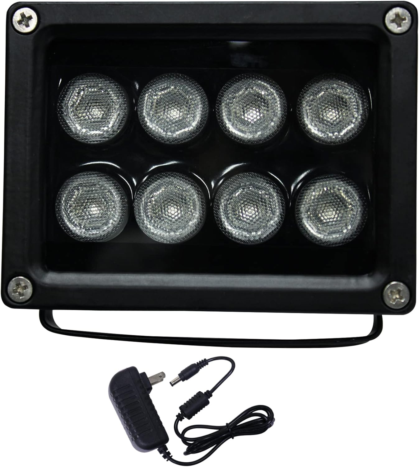 AUTENS IR Illuminator, 850Nm 8-Leds Wide Angle IP67 Waterproof Night Vision LED Array IR Infrared Light with Power Adapter for IP Camera CCTV Analogue Security Surveillance Camera (8LED 90 Degree) image number 4