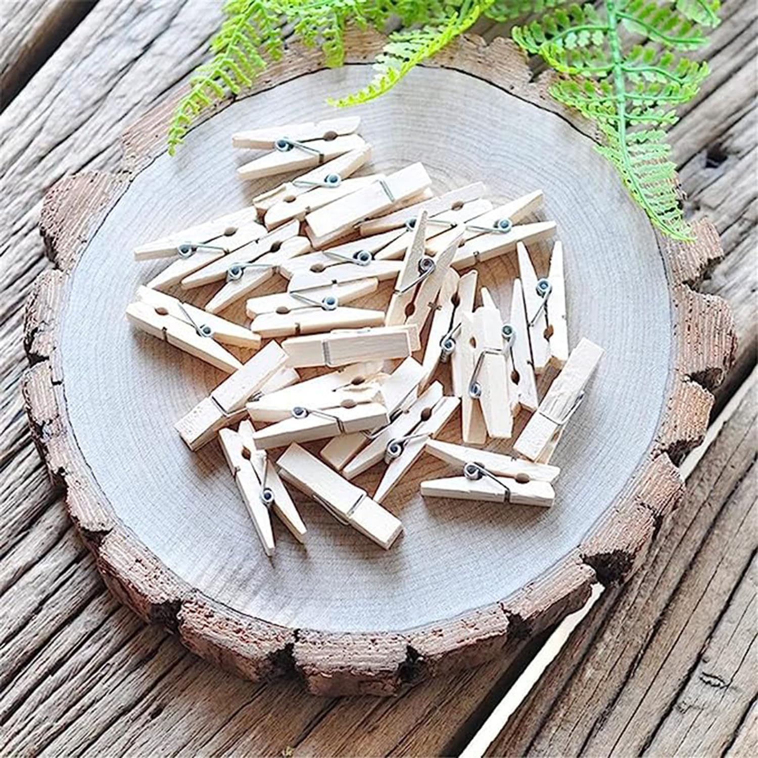 Yqkangzhu 50Pcs Wooden Clothes Pegs, 7.2Cm Large Clothes Pins, Strings Laundry Clothespins, Photo Paper Clips, Heavy Duty Drying Clothes Rack, Storage Clip for Hanging Cards Picture Arts Decoration image number 3