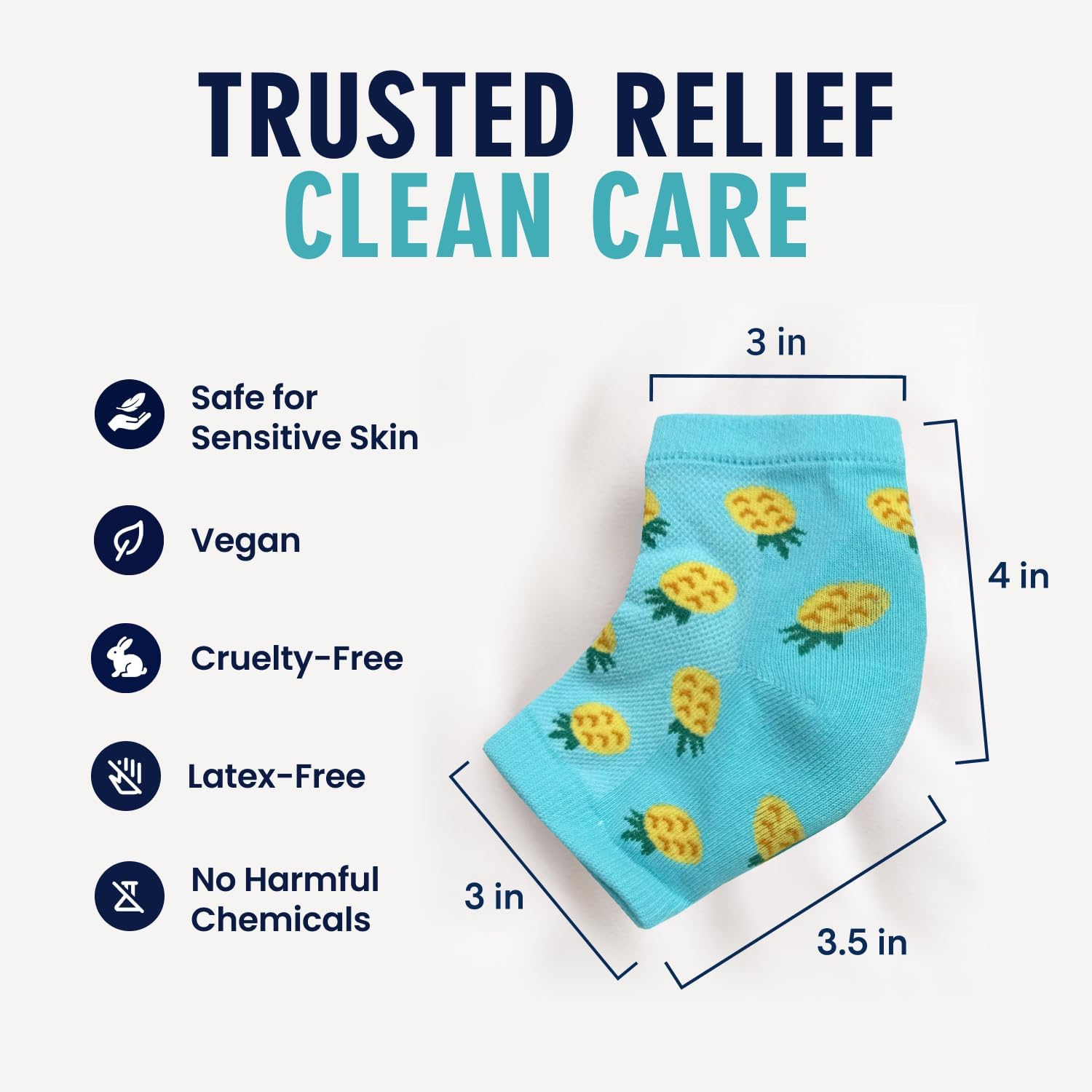 Dr. Frederick'S Original Moisturizing Heel Socks for Cracked Heel Treatment - 3 Pairs - Stop Cracked Heels in Their Tracks - Summer Print - Shea Butter image number 6