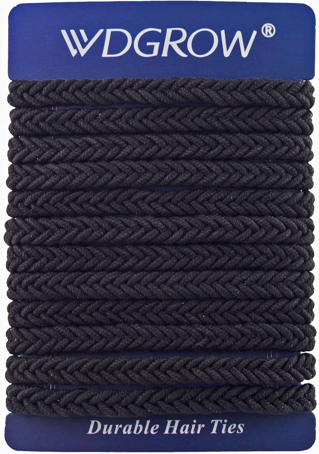 Braided Hair Ties for Men and Women,Black Hair Bands,Large for Wrist,Pony Tail Hair Tie,12Pcs Guy Boy Girls image number 6