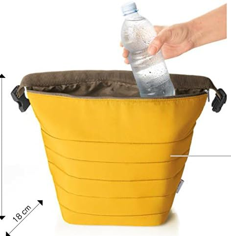 Guzzini - on the Go, Large Thermal Bag M/Food Storage Container Mobile Phone - Light Blue Matt, (Bag) 30 X 18 X 30 Cm; (Container) 19.6 X 19.6 X 7 Cm | 1400 Cc - 032903134 - Ochre image number 2