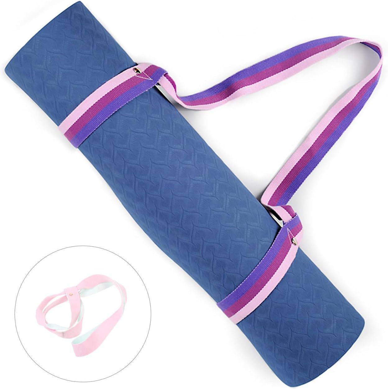 BESPORTBLE Yoga Mat Strap Adjustable Cotton Carrier Sling for Yoga Mat Stretching and Physical Therapy Fitness Accessory Lightweight and Portable image number 2