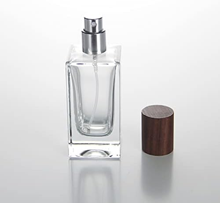 Empty Glass Perfume Spray Bottle Atomiser Wooden Cap (50Ml) image number 5