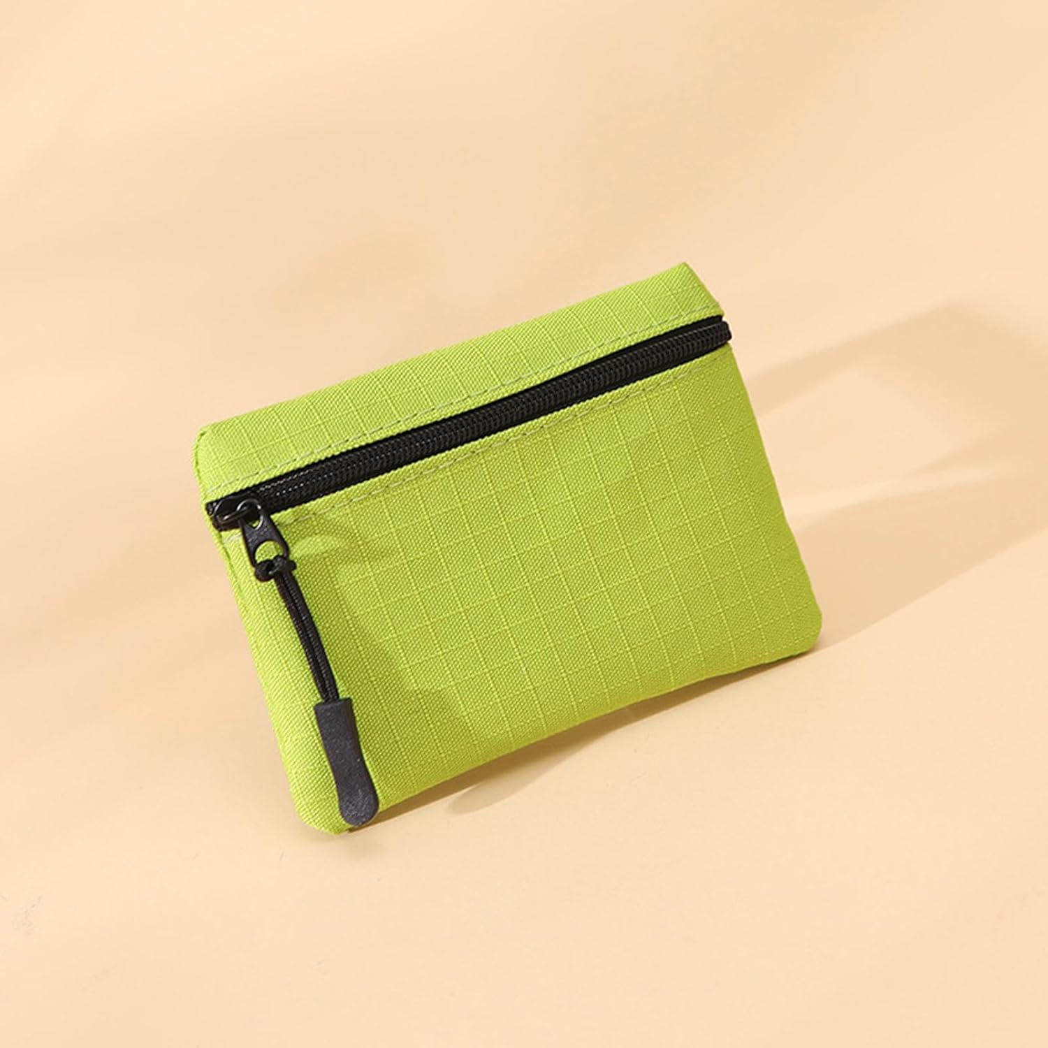 FVPKYUR Wallet, Change Purse, Makeup Toiletry Bag Made of Oxford Fabric, Small Soft Purse, Car Key Case, Purse with Zip Pocket, for Men and Women, Green, See Description, See Description image number 3