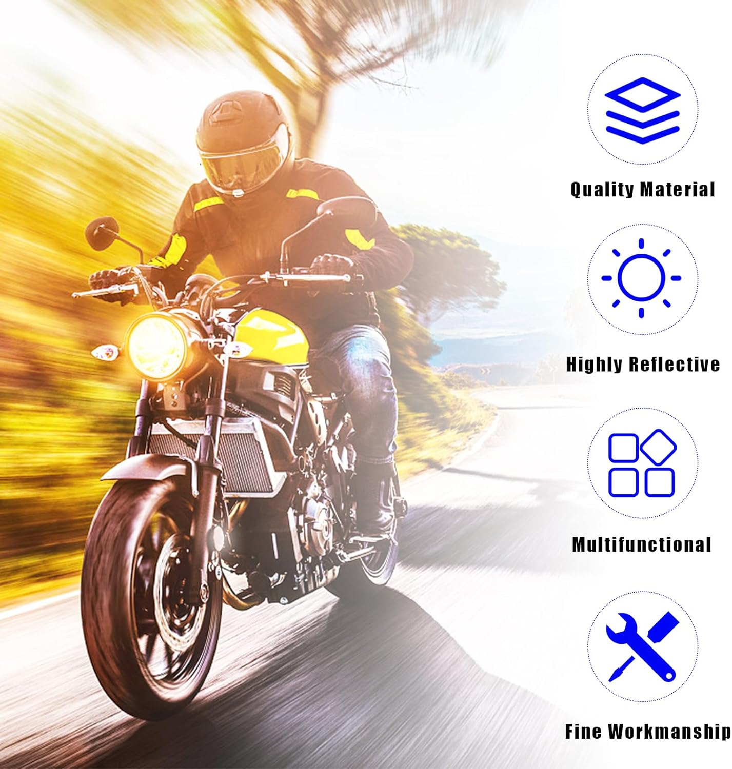 2 PCS M6 X 1.0 Motorcycle Reflectors, Plastic Screw Mount Reflective Warning Reflector, Universal Motorbike Rear Safety Reflectors for Motorcycle, Bicycle, Scooter (Round White) - Round Orange image number 4