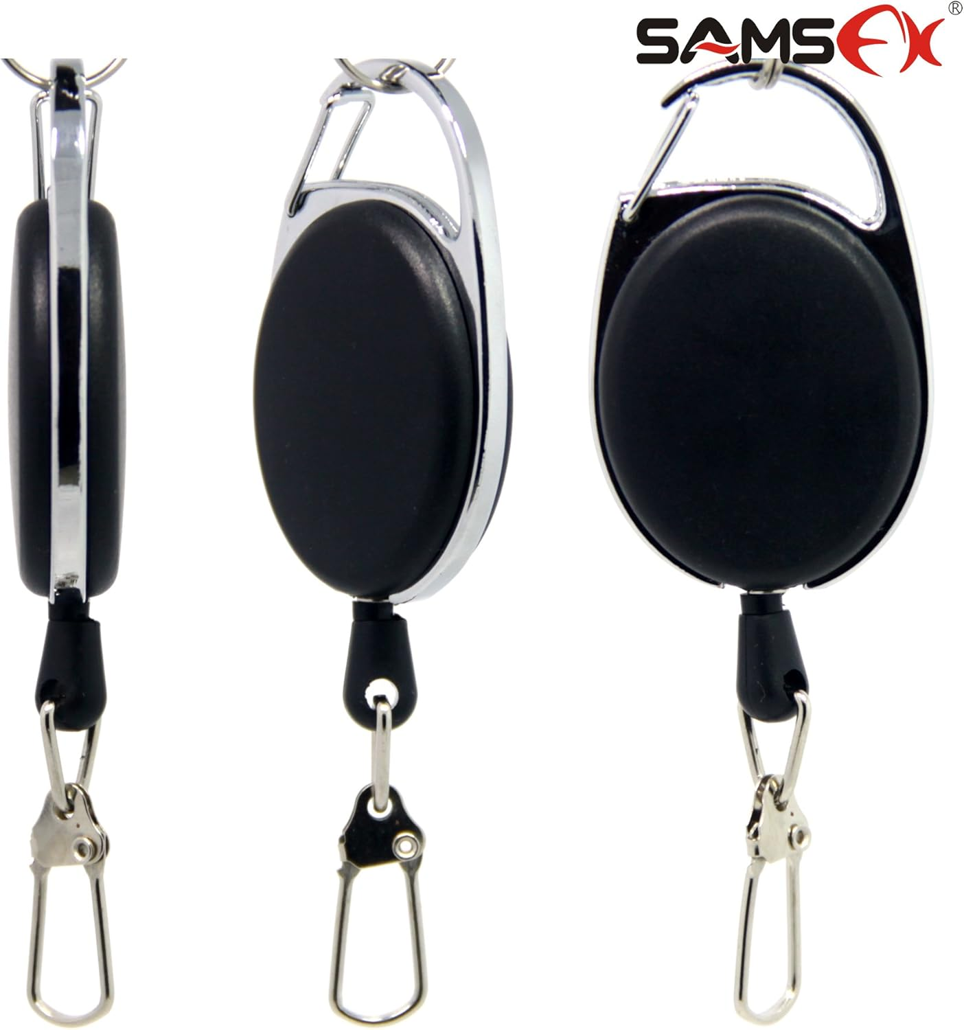 SAMSFX Fly Fishing Zinger Retractor for Anglers Vest Pack Tool Gear Assortment Combo 3Pcs in Pack