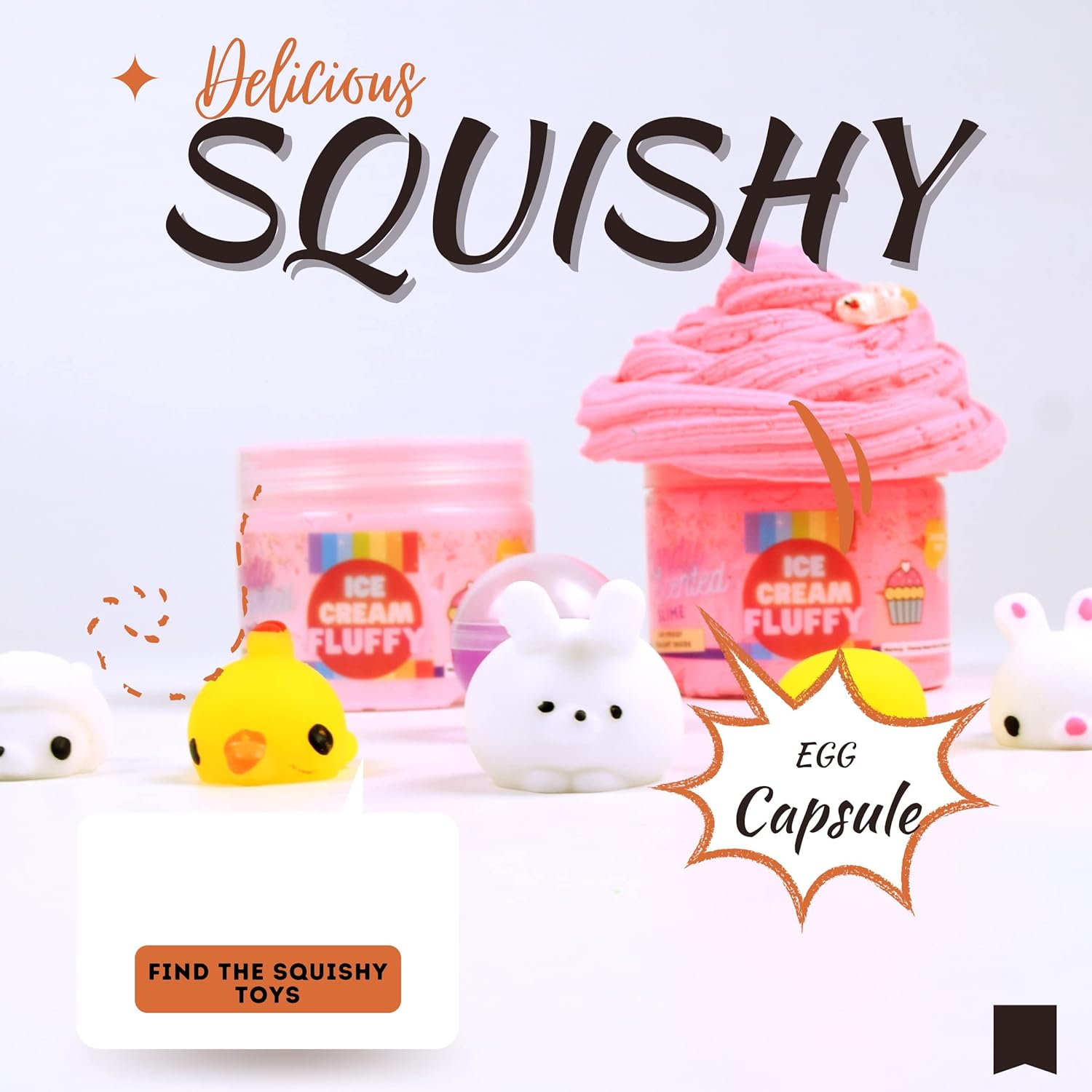 Toysbutty Fluffy Slime Making Kit Super Soft Non Sticky 6 Color Pack in Gift Box, Stretchy Scented Butter Slime Ice Cream Toy with Cake Charms, Art Crafts for Girls Boys, Gift Party Favors for Kids image number 6