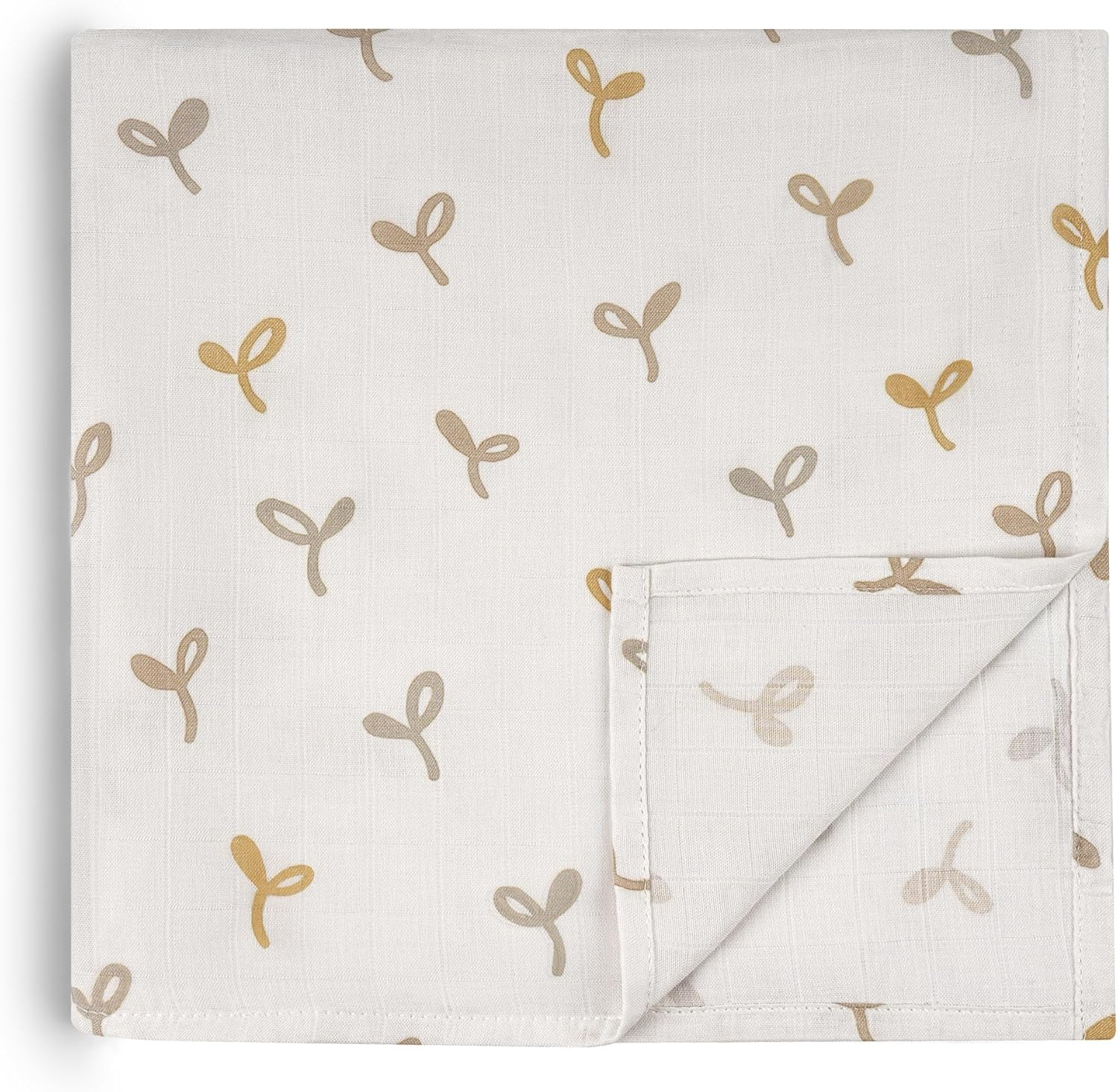 HECCEI Baby Swaddle Blankets, 70% Bamboo 30% Cotton Muslin Swaddle Blanket, Large Breathable Receiving Blankets for Newborn, Boy and Girl Swaddles, Registry & Gift, 47 X 47 Inches (Sprouts) - Aqua Dreams image number 7