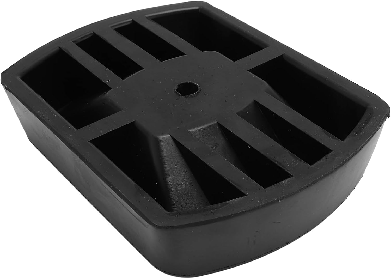 Fdit Jack Wheel Chock, Dual Trailer Swirl Jack Caster Wheel Dock Reinforced Rubber Travel Trailer Tongue Double Chock Stabilizer image number 1