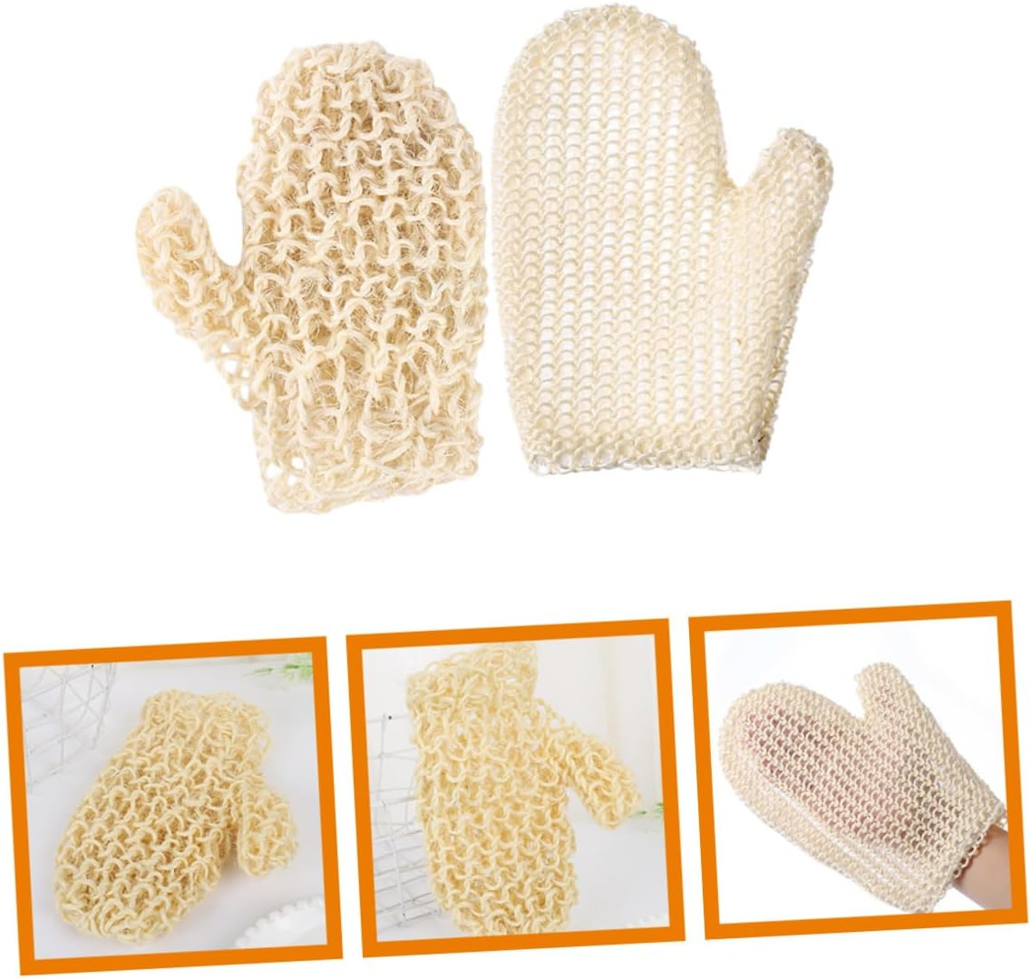 HAMPPLIES 2Pcs Exfoliating Gloves Double Sided Body Scrubber for Gentle Skin Cleansing and Exfoliation for Shower Use for All Skin Types image number 6