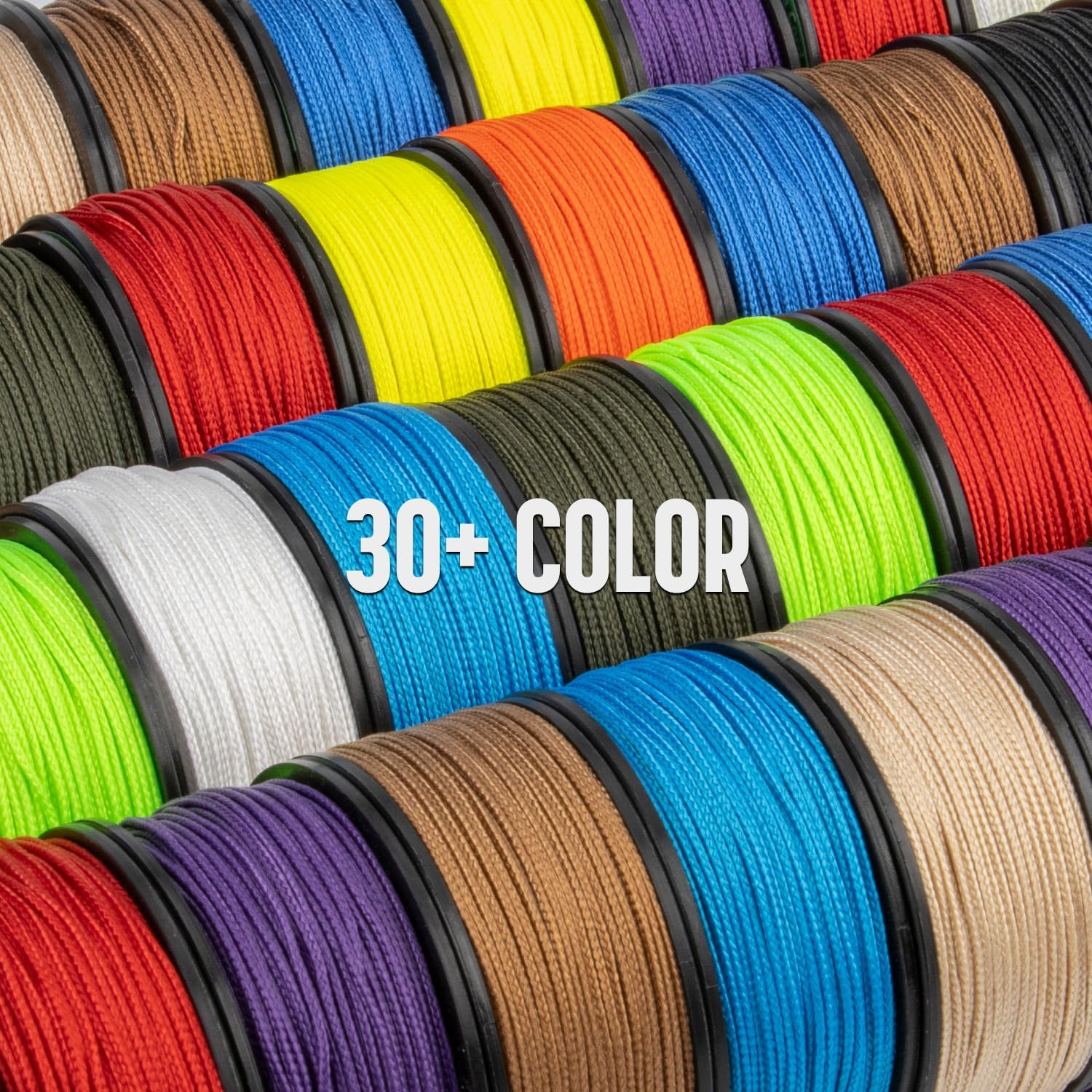 Brotree Micro Cord 1.18Mm Paracord 50M Thin Cord Braided Cord for Bracelet, Crafting and DIY - 45Kg Breaking Load (White) image number 1