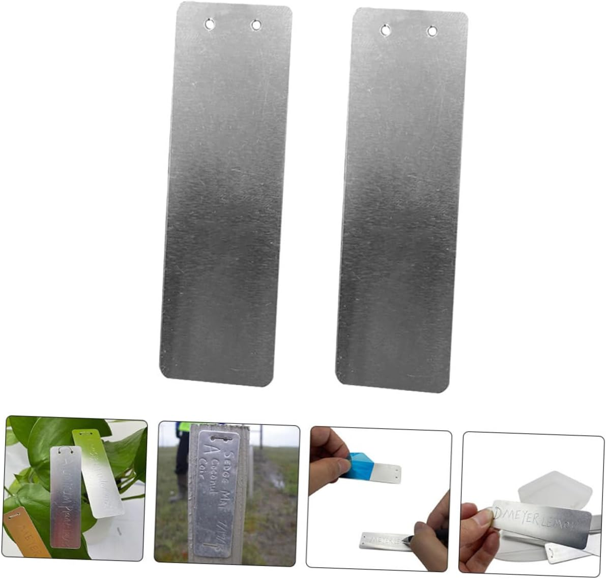 Levemolo 10Pcs Garden Supplies Metal Plant Labels Wide Plant Name Tags for Outdoor for Gardening image number 3