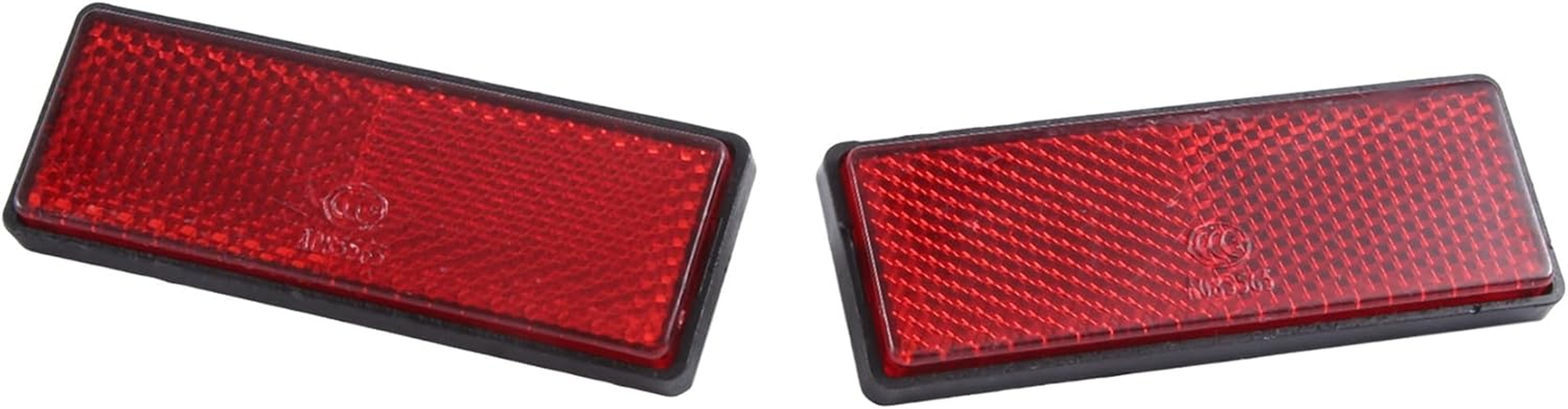 Rectangle Red Reflectors Universal for Motorcycles ATV Bikes Dirt Bikes image number 2