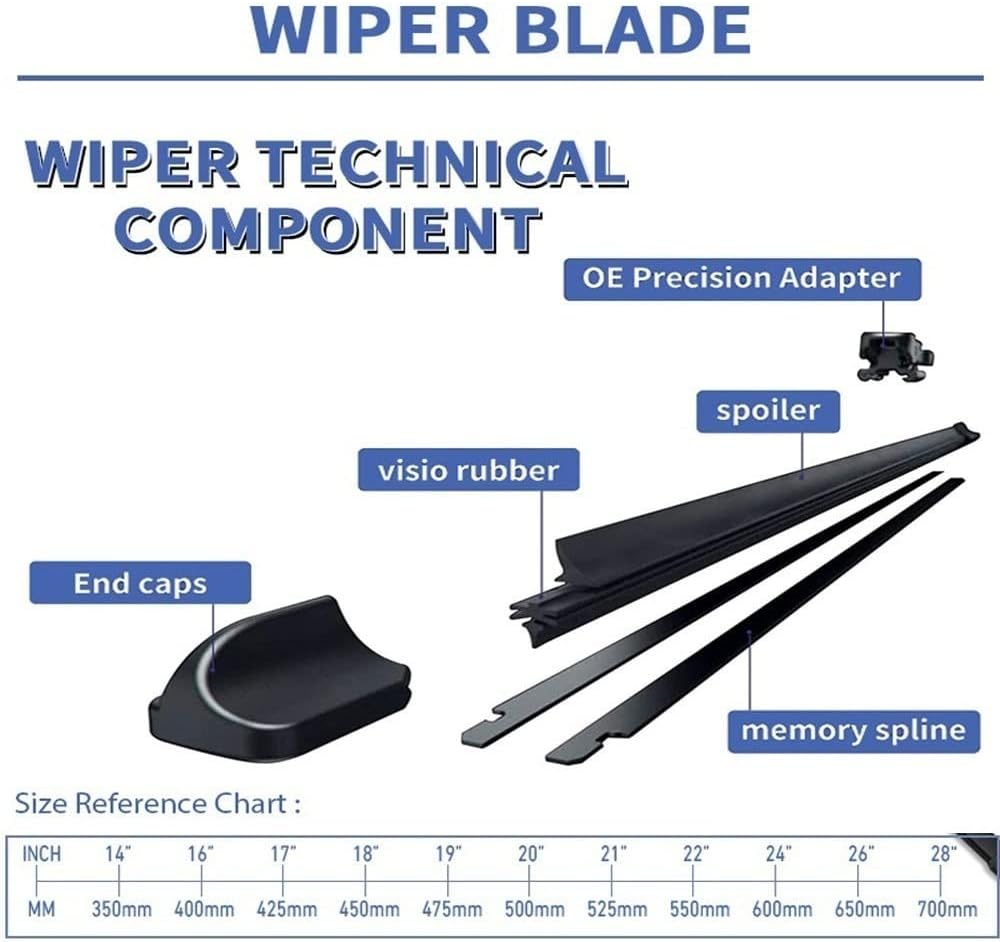 Front Rear Wiper Blades Compatible with Mercedes Benz EQA 2021 2022 H243 Windshield Windscreen Window EQA250 EQA 250 300 350 Car Accessories (Color : FRONT REAR, Size : RHD) image number 1