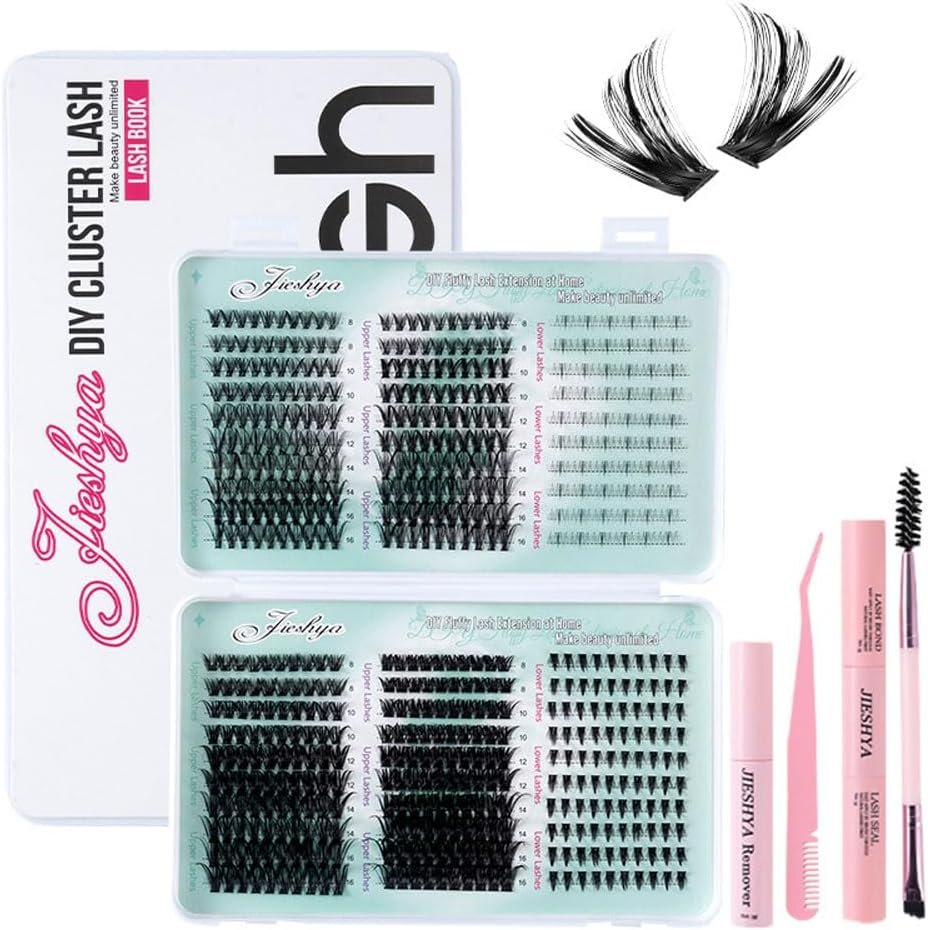 YHIXYUNAZ Natural Lash Clusters Kit Reusable DIY Eyelash Extensions, 30D/40D/60D/80D Fluffy Volume Clusters for Beginners, Cruelty-Free & Hypoallergenic image number 6