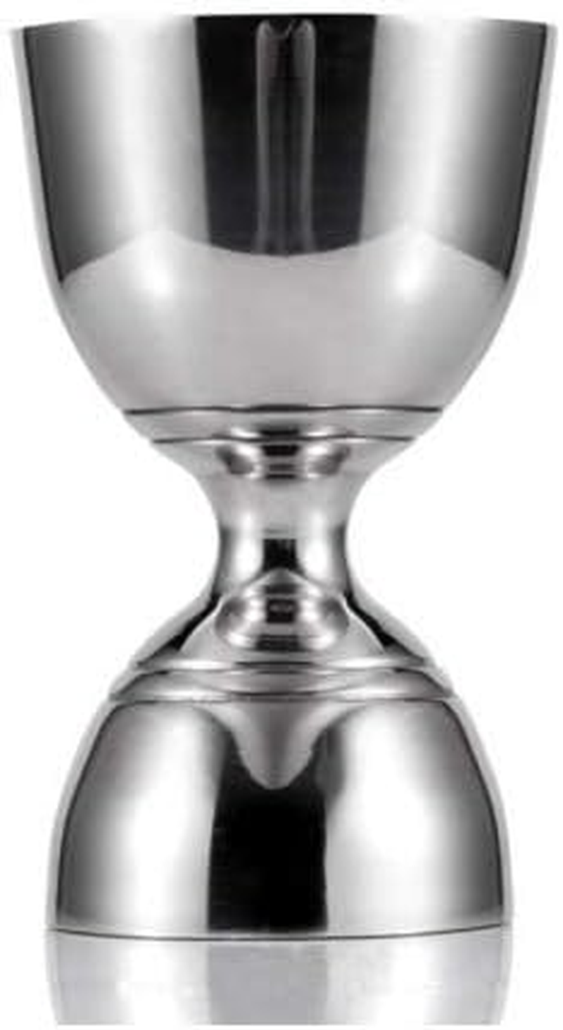 Bell Jigger Stainless Steel Bar Tool with 0.5Oz, 1Oz, 1.5Oz and 2Oz Measuring Marks, Mirror Polished Finish, One Jigger