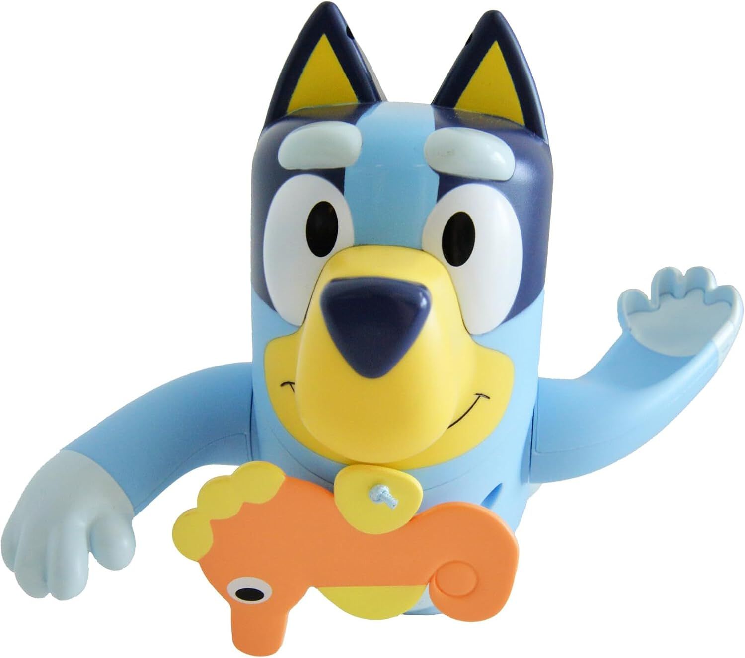 Tomy Toomies Swimming Bluey - Toddler Bath Bluey Toy with Pull String Seahorse, Swims on Front and Back - Interactive Water Play Bluey Toys - Baby Bath Toys and Swimming Pool Toys for +18 Months Old