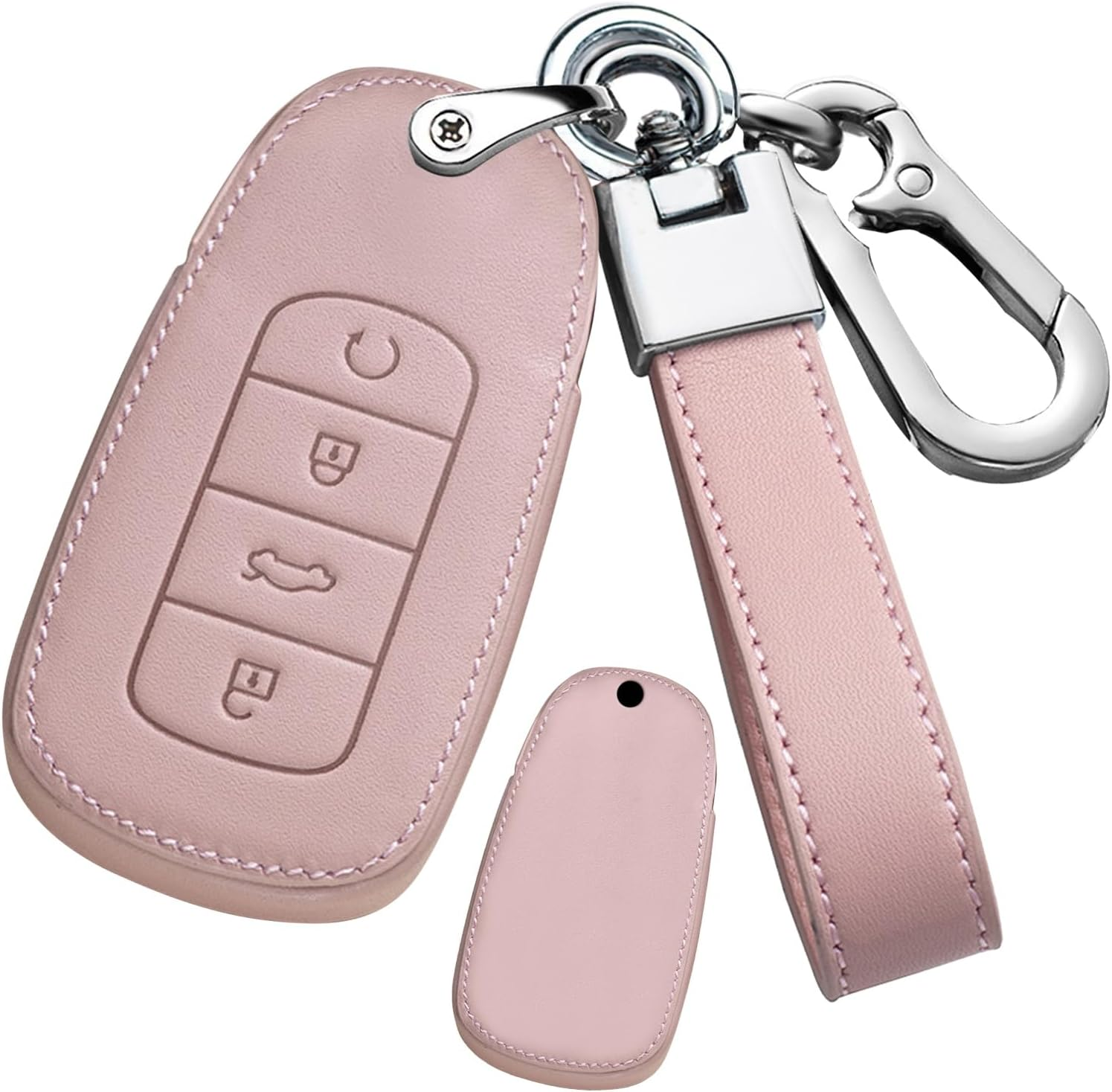 Ontto Leather Car Key Fob Cover Fit for Chery Jaecoo J7 J8 Omoda 5 E5 C5 C9 Tiggo 7 8 Pro Arrizo 8 6 Pro 5 plus Key Case Holder Shell Key Chain Keyring Protector Car Styling Accessories